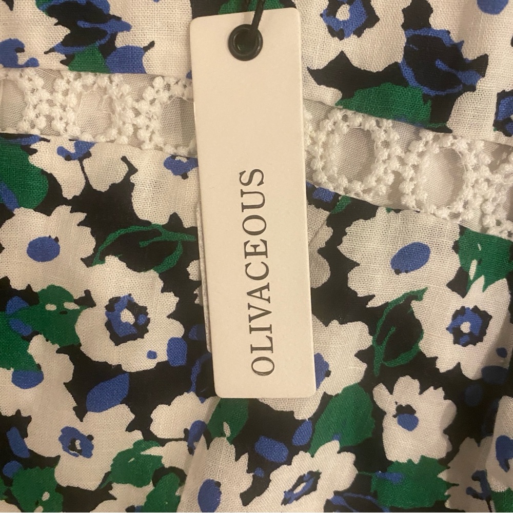“”OLIVACEOUS”” Bloom Again flowered summer dress Size Small with NEW TAGS 🏷 - Picture 5 of 6